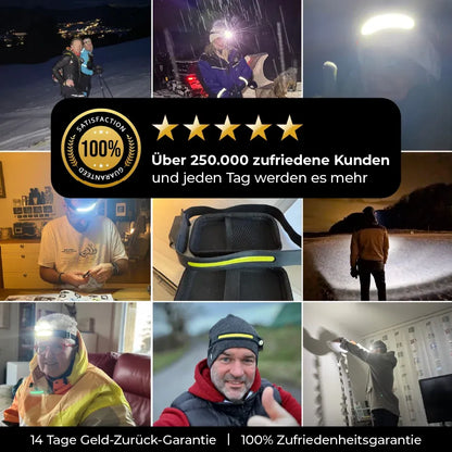 GlowBeam | USB-Stirnlampe für Laufen & Outdoor-Abenteuer