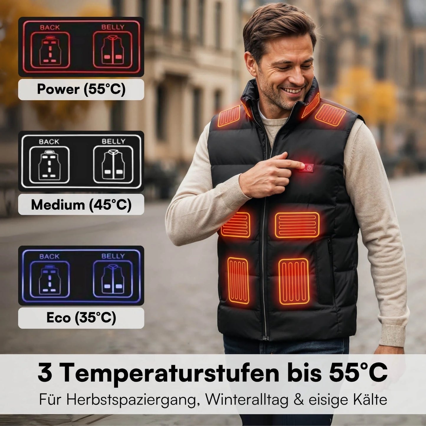 CozyTemp | Behewest Weste für Rundum Komfort