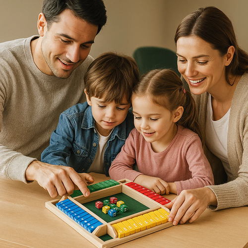 WoodenLuck | Hochwertiges Shut the Box Familienspiel aus Holz