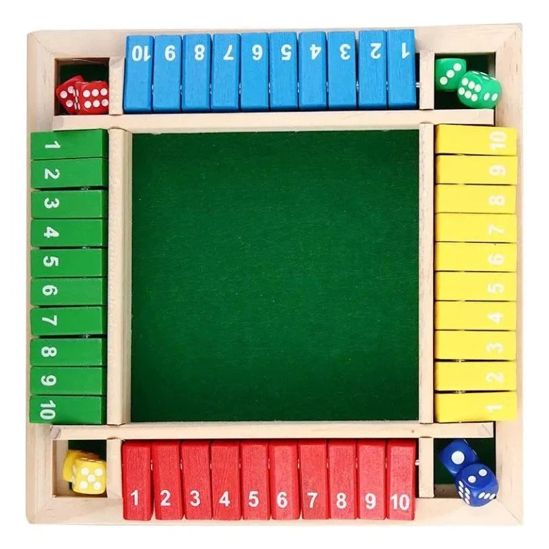 WoodenLuck | Hochwertiges Shut the Box Familienspiel aus Holz
