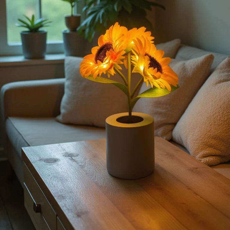 SunGlow | Warme Sonnenblumenlampe für Gemütliche Entspannung