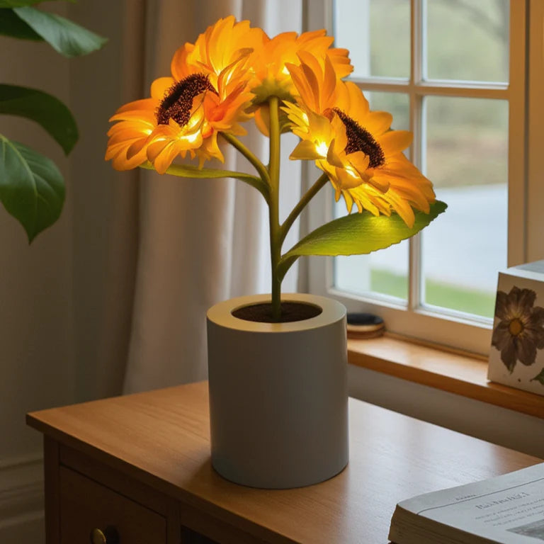 SunGlow | Warme Sonnenblumenlampe für Gemütliche Entspannung