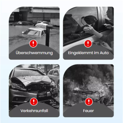 SwiftEscape | Kompakter Nothammer & Gurtschneider