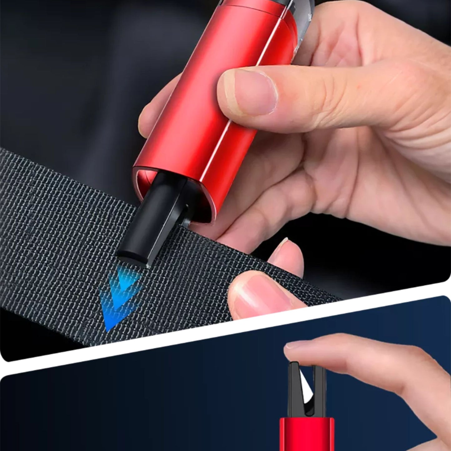 SwiftEscape | Kompakter Nothammer & Gurtschneider