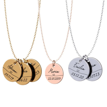 Memora | Gravierte Namenskette mit Datum – Für Erinnerungen, die bleiben