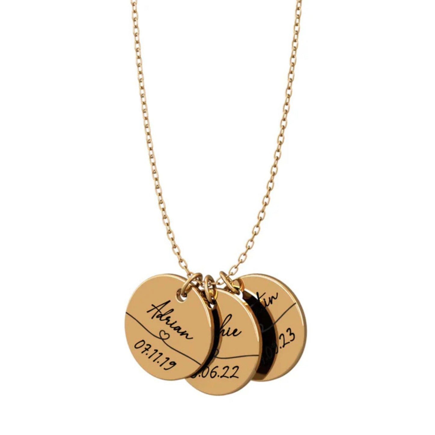 Memora | Gravierte Namenskette mit Datum – Für Erinnerungen, die bleiben