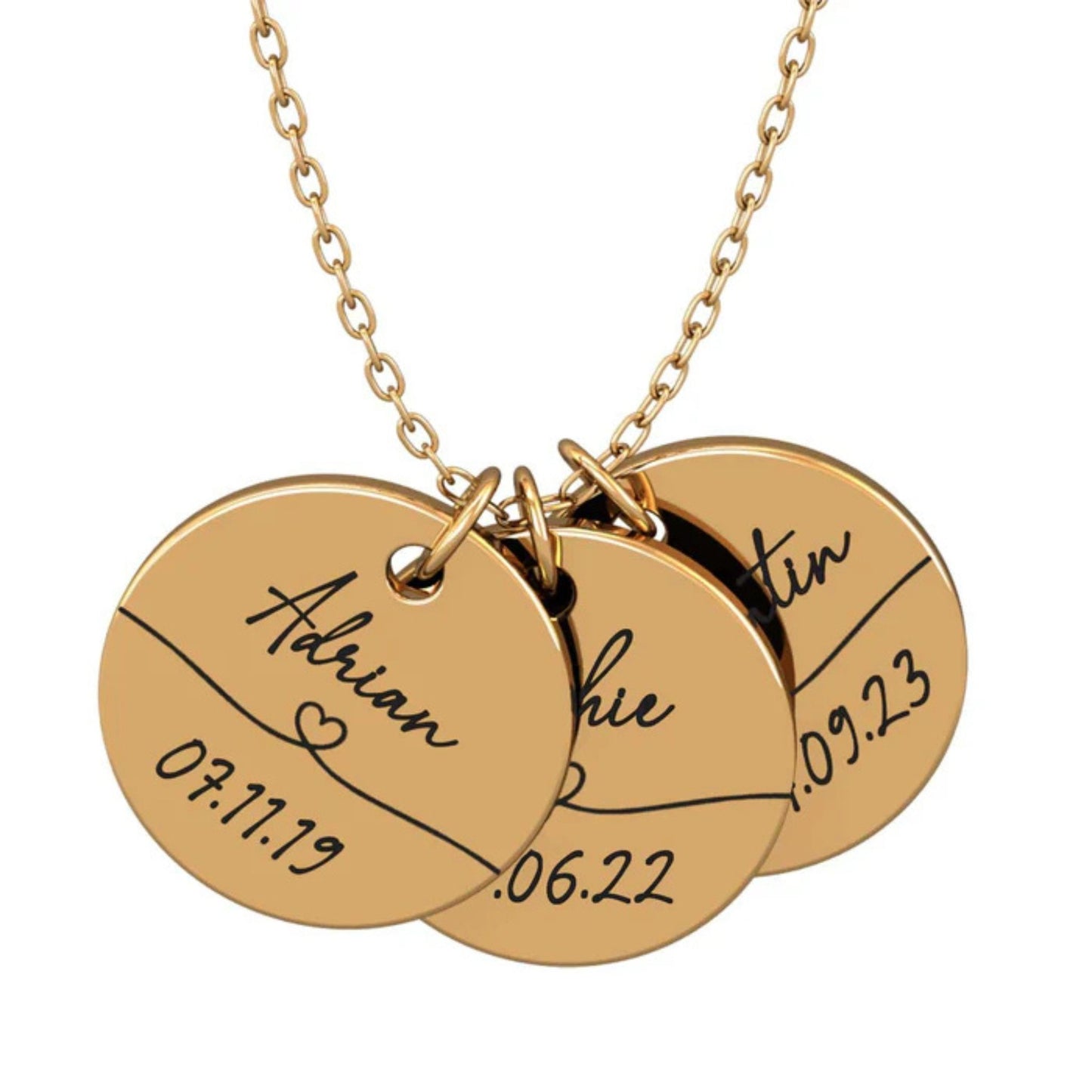 Memora | Gravierte Namenskette mit Datum – Für Erinnerungen, die bleiben