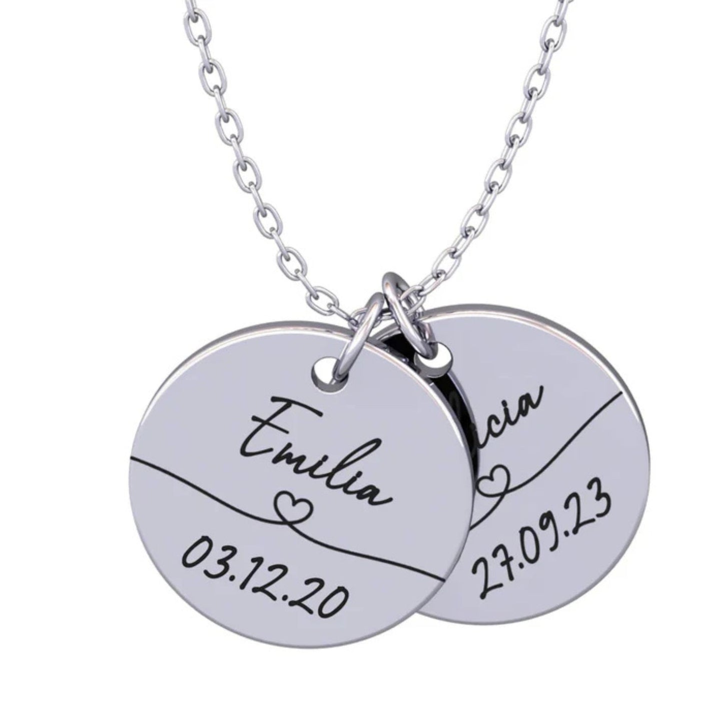 Memora | Gravierte Namenskette mit Datum – Für Erinnerungen, die bleiben