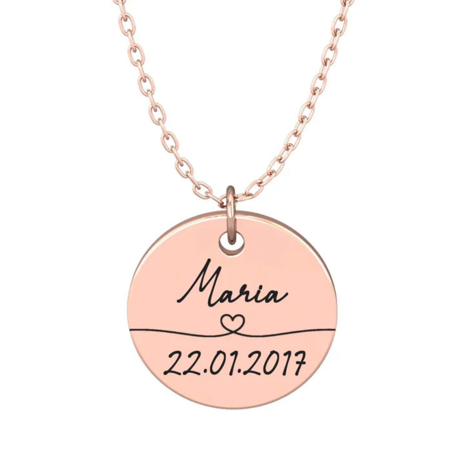 Memora | Gravierte Namenskette mit Datum – Für Erinnerungen, die bleiben