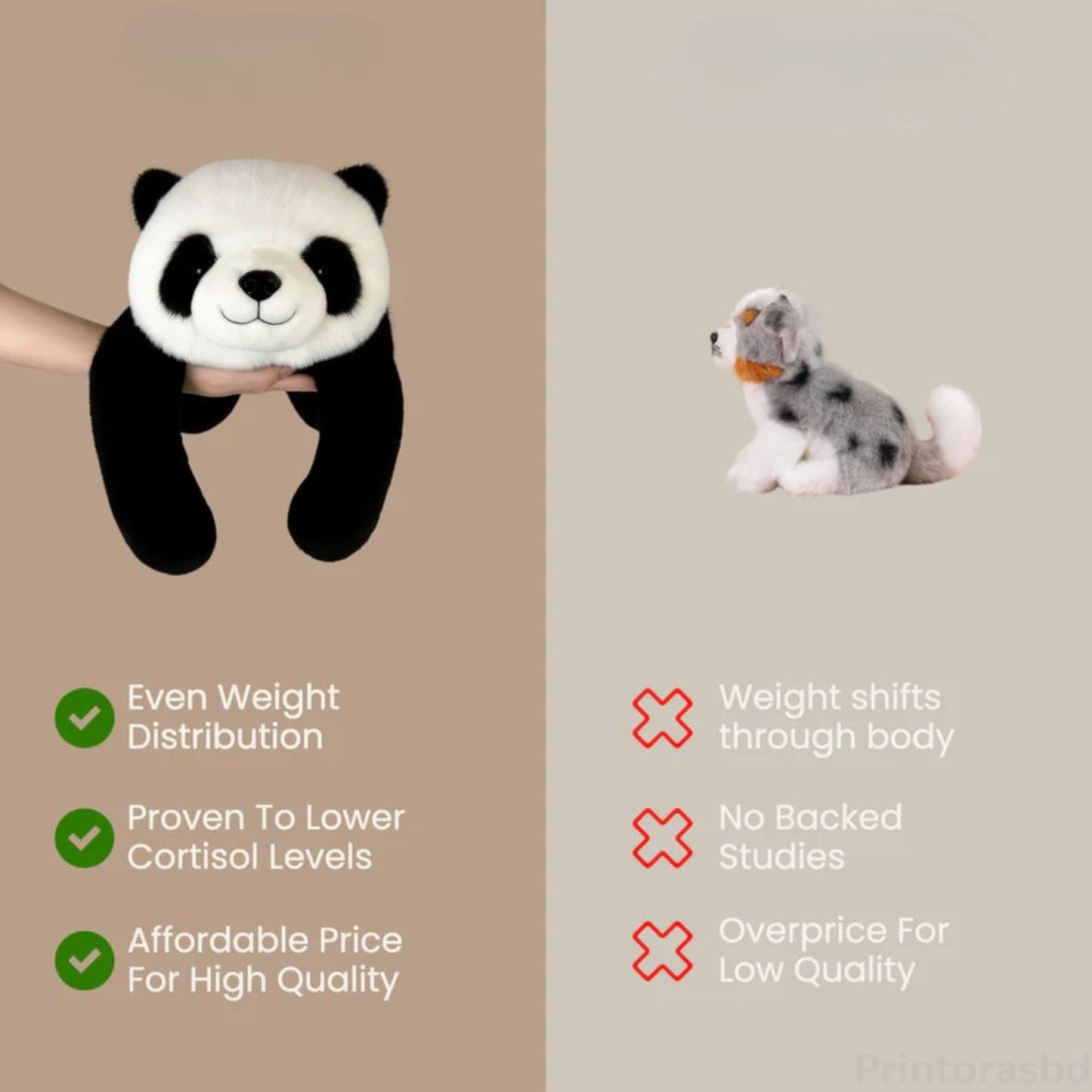 DreamCuddle | Beruhigendes Gewichtstofftier für Tiefenentspannung