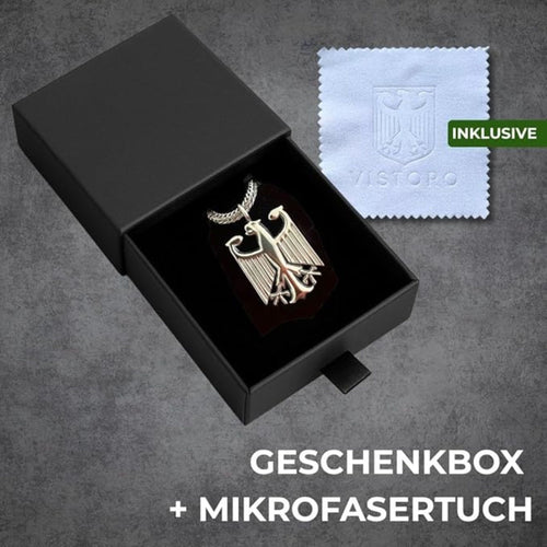 IronEagle | Königskette 5mm mit Deutschland Adler Anhänger aus Edelstahl