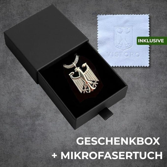 IronEagle | Königskette 5mm mit Deutschland Adler Anhänger aus Edelstahl