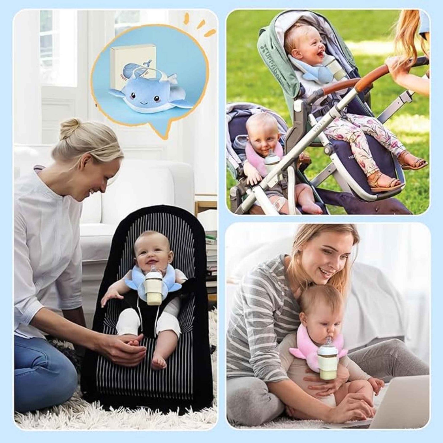 BabyEase | Freihändiges Stillkissen für Entspanntes Füttern