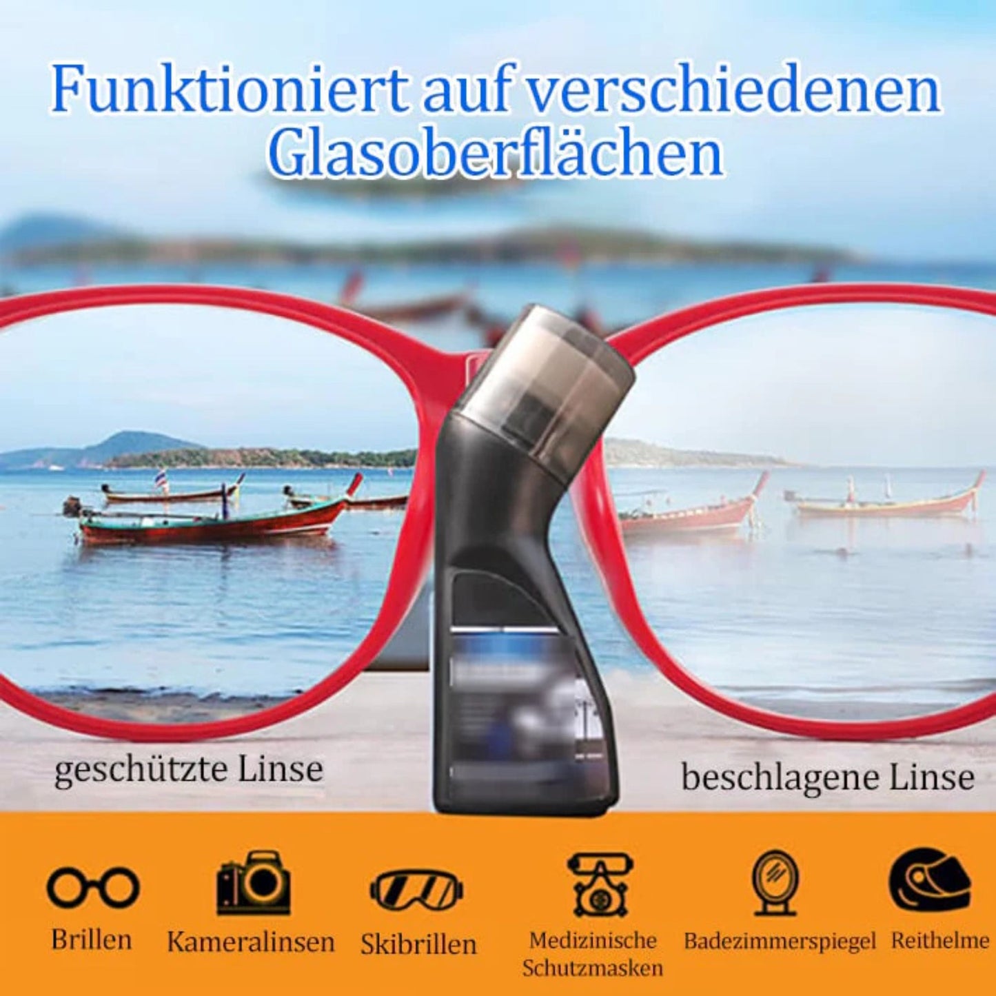 ClearView | Antibeschlag-Tuch für Sofort Klare Sicht auf Brillen & Helme
