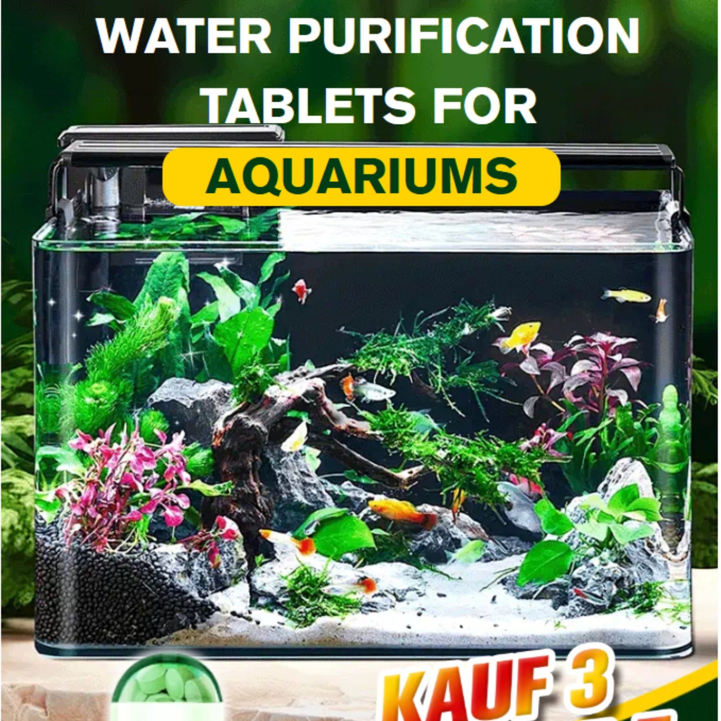 AquaPure Tabs | Kristallklares Aquariumwasser ohne Aufwand