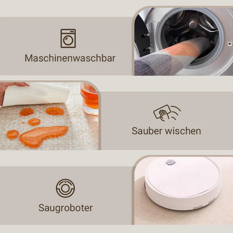 SoftLuxe | Moderner Creme-Teppich für Wohn- & Schlafzimmerkomfort