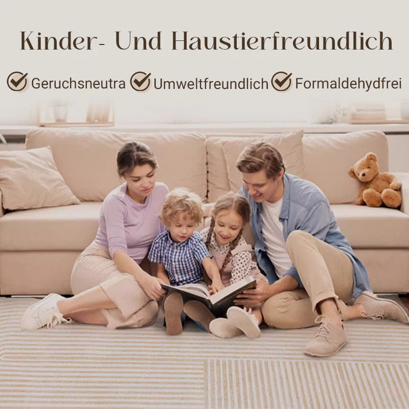 SoftLuxe | Moderner Creme-Teppich für Wohn- & Schlafzimmerkomfort