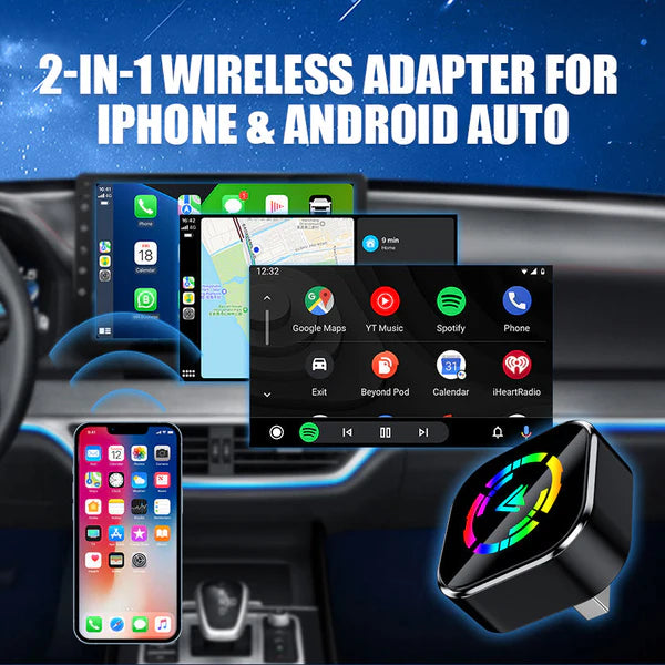 AutoConnect | Kabelloser Adapter für iPhone und Android Auto